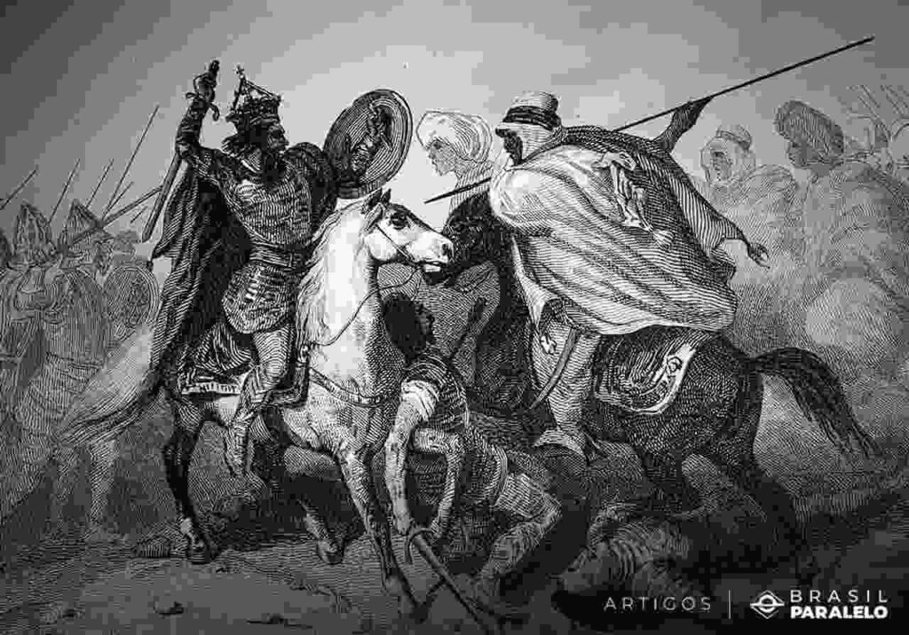 Muculmanos-guerreando-contra-cristaos-na-peninsula-iberica