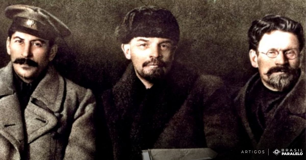 Stalin, Lenin e Trotsky