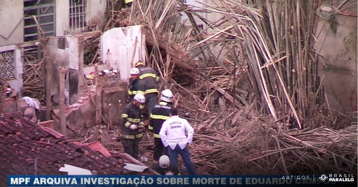Foto do acidente de avião de Eduardo Campos