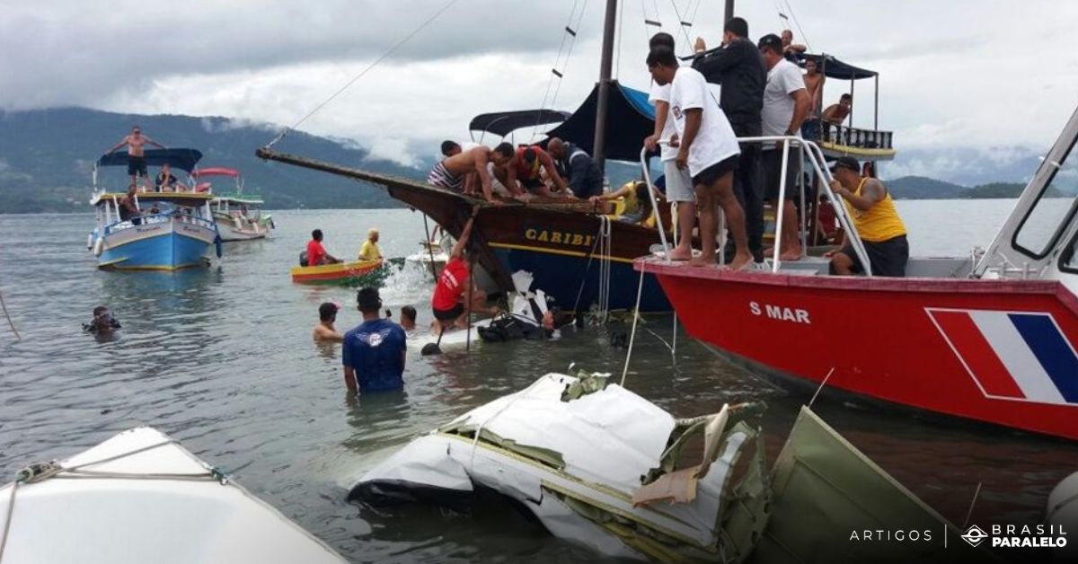 destroços do avião - morte de Teori Zavascki