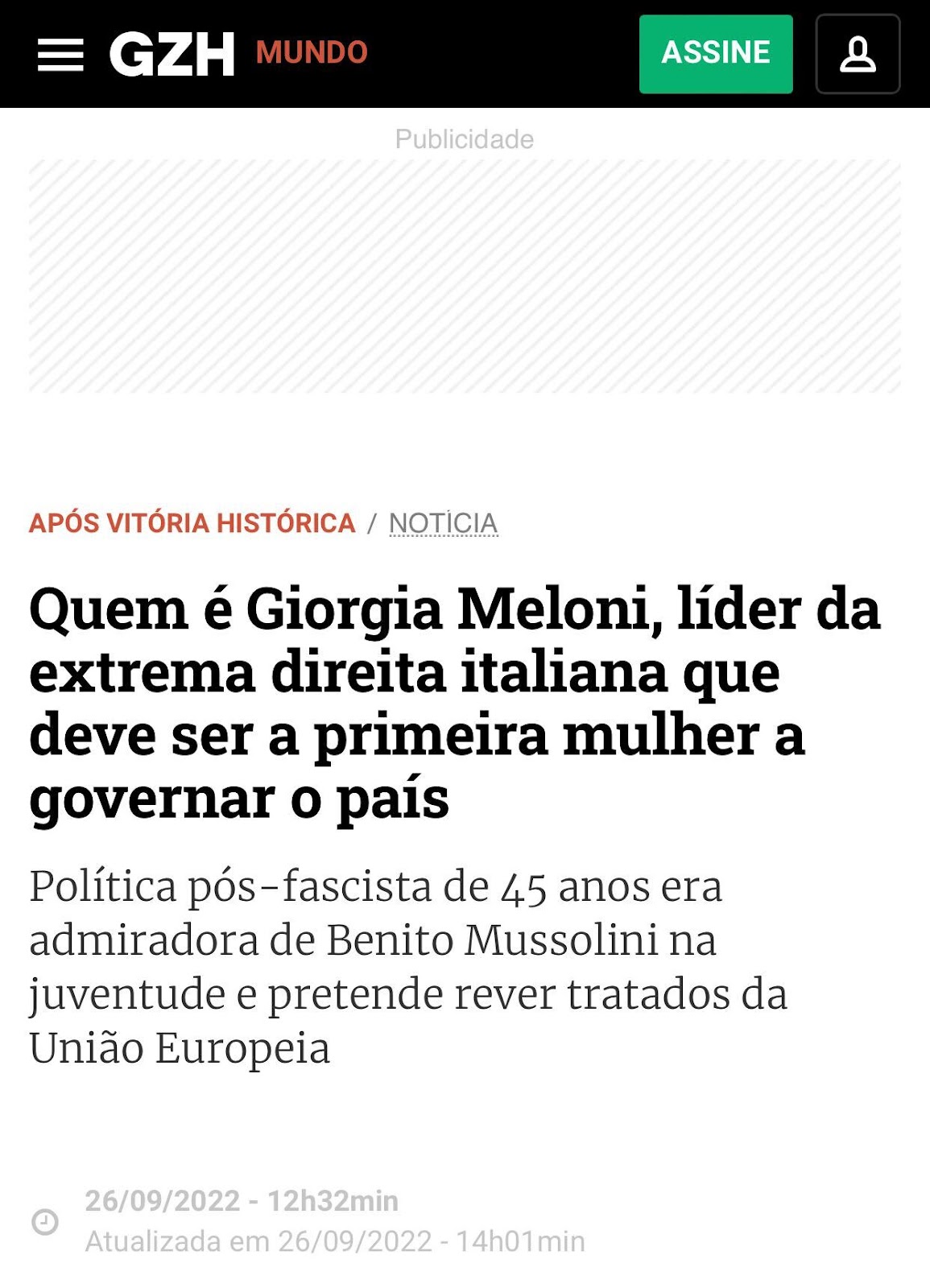 política pós-fascista de 45 anos é eleita primeira ministra da Itália
