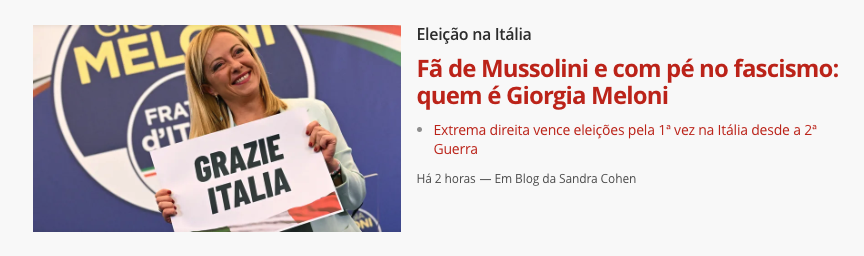 fã de mussolini e com pé no fascismo: quem é Giorgia Meloni