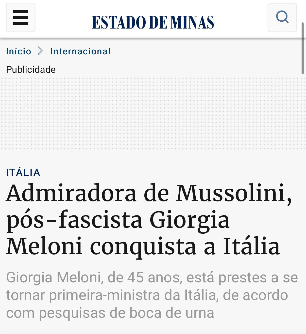 admiradora de Mussolini, pós-fascista Giorgia Milani é conquista a Itália