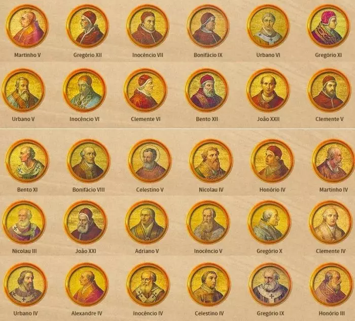 Quadro dos papas