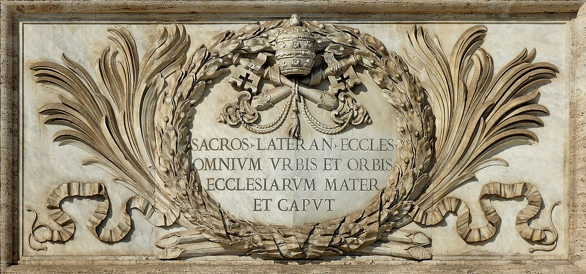 Inscrição presente na basílica de São João de Latrão. Imagem: Wikipédia.