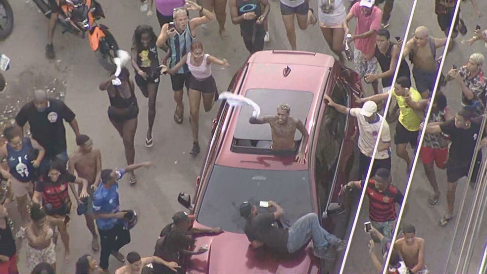 MC Poze é solto após cinco dias preso — Foto: Reprodução TV Globo