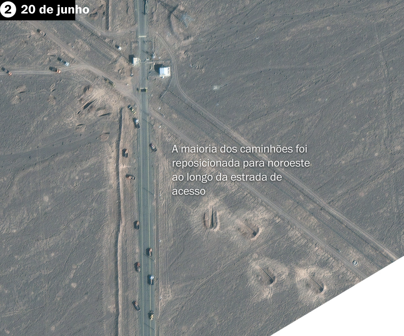 Detalhes da usina nuclear de Fordow. Imagem: Maxar, Instituto de Ciência e Segurança Internacional
