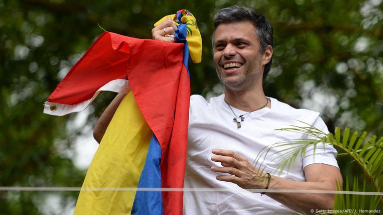 Leopoldo López, líder da oposição venezuelana preso.