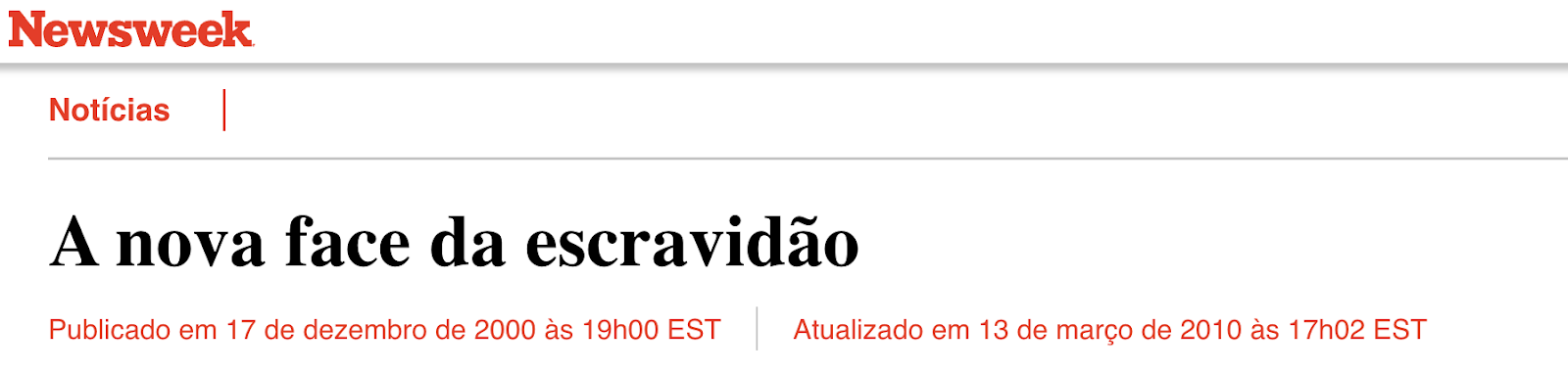 Manchete da matéria encontrada por Chico. Imagem: Reprodução