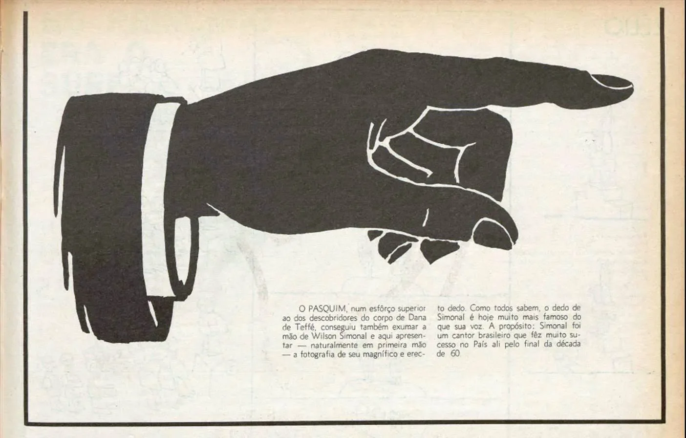 Cartum de 1971 do jornal O Pasquim (Biblioteca Nacional)