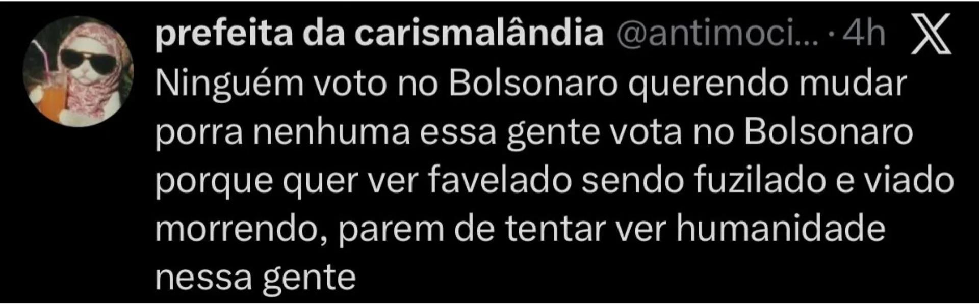 Esquerda comentando sobre as eleições