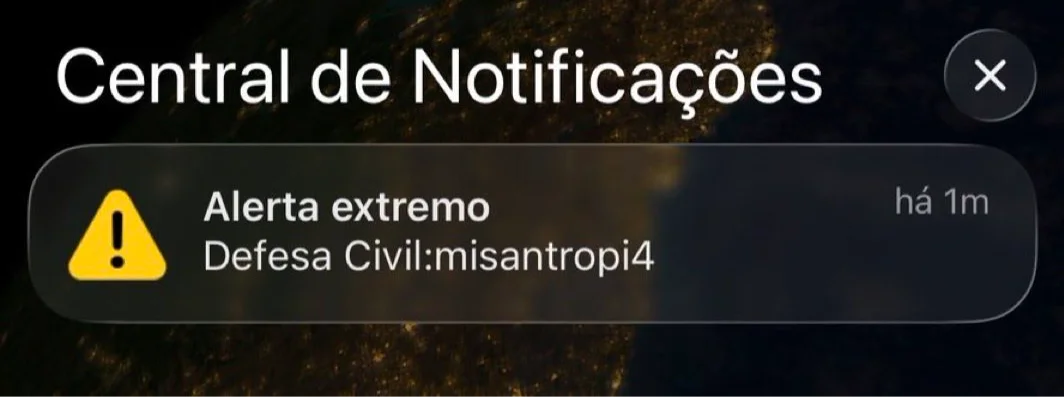 Alerta: Misantropia - Defesa civil