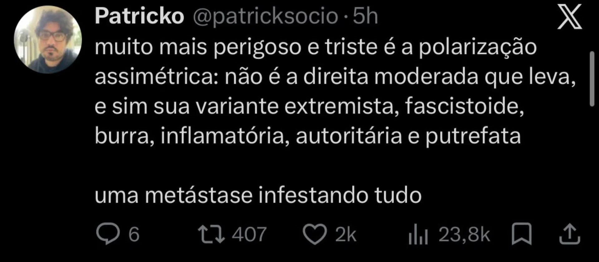 Esquerda comentando as eleições