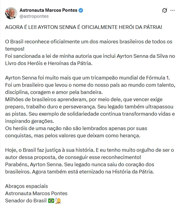 Publicação de Marcos Pontes